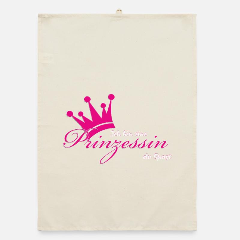 Ich bin eine Prinzessin - Organic Geschirrtuch - Natur