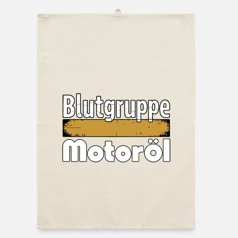 Blood Type Engine Oil Screwdriver Design Organic dish towel