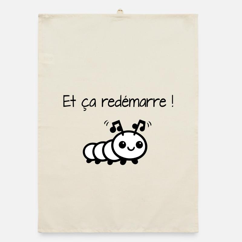 Und es beginnt von vorne! - Organic Geschirrtuch - Natur
