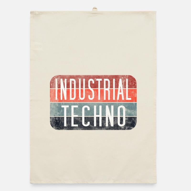 Industrial Techno Retro Gradient Organic dish towel
