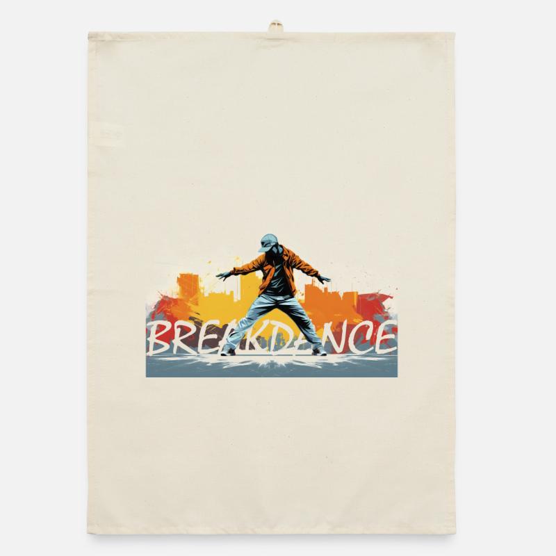 Breakdance Graffiti Urban Vibe Organic Geschirrtuch
