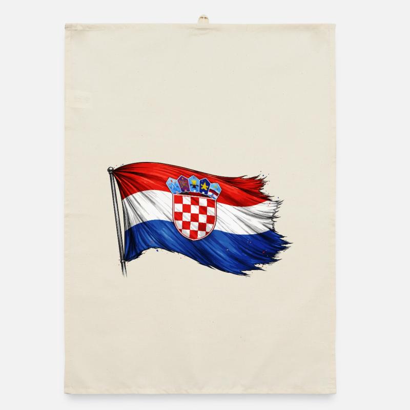 Drapeau de la Croatie Torchon bio