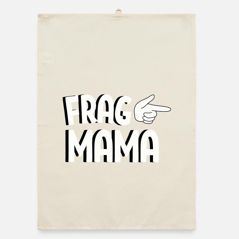 Ask Mom – Funny Family Saying Design Organic dish towel