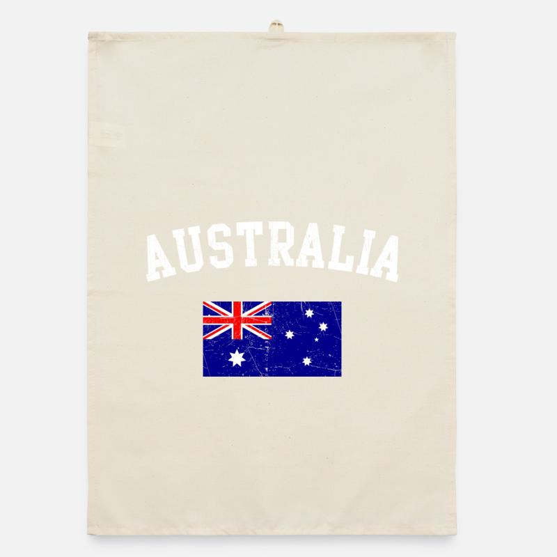 Graphique du drapeau en arc australien - Torchon bio - nature