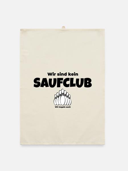 Wir sind kein Saufclub – Wir kegeln auch - Organic Geschirrtuch - Natur