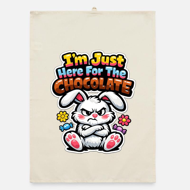 Bunny Bunny Spring Flowers Summer Easter Garden Organic dish towel