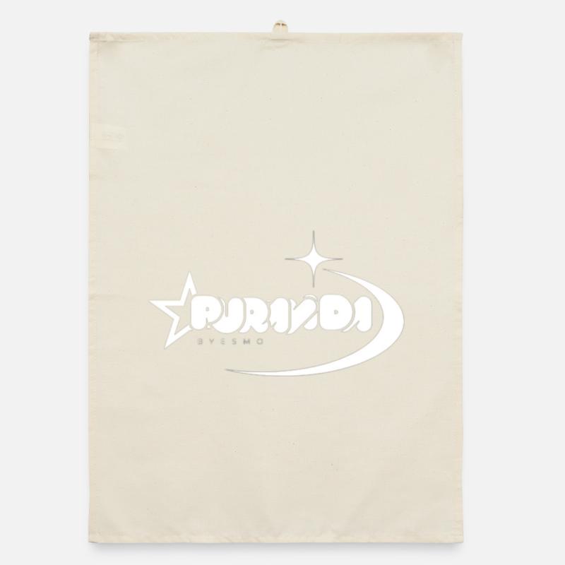 Style spatial avec étoile et comète Torchon bio