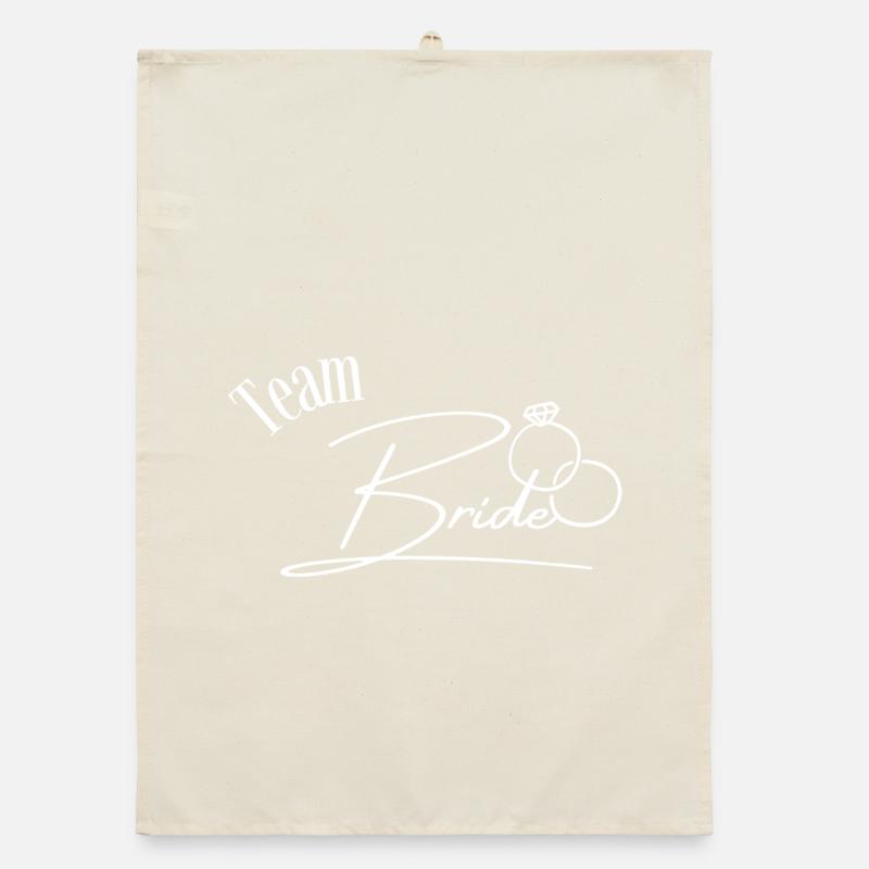 Team Bride - Organic dish towel - nature