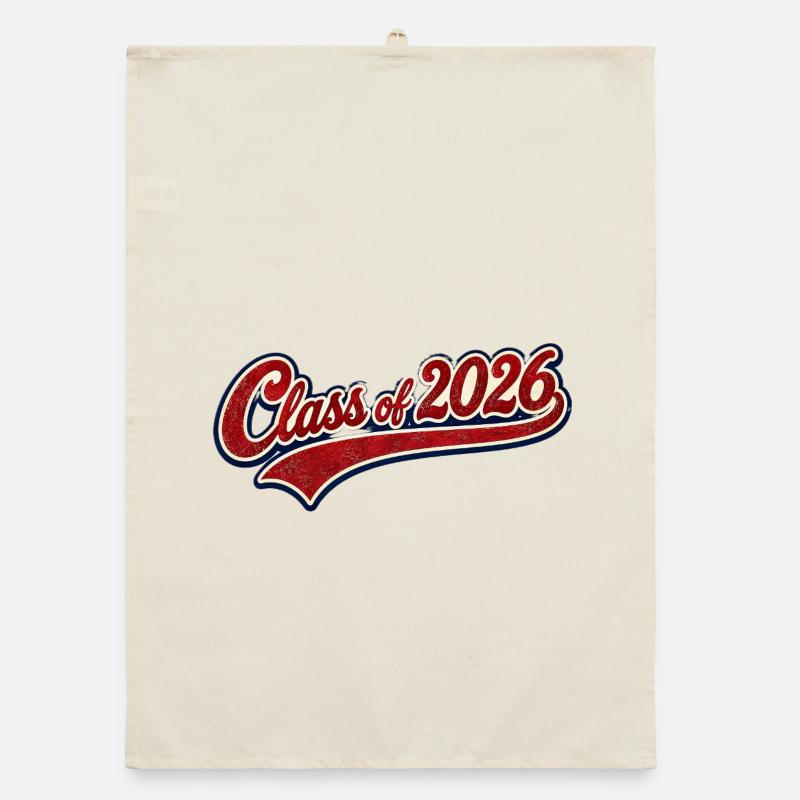 Class 2026 Retro Script Organic dish towel