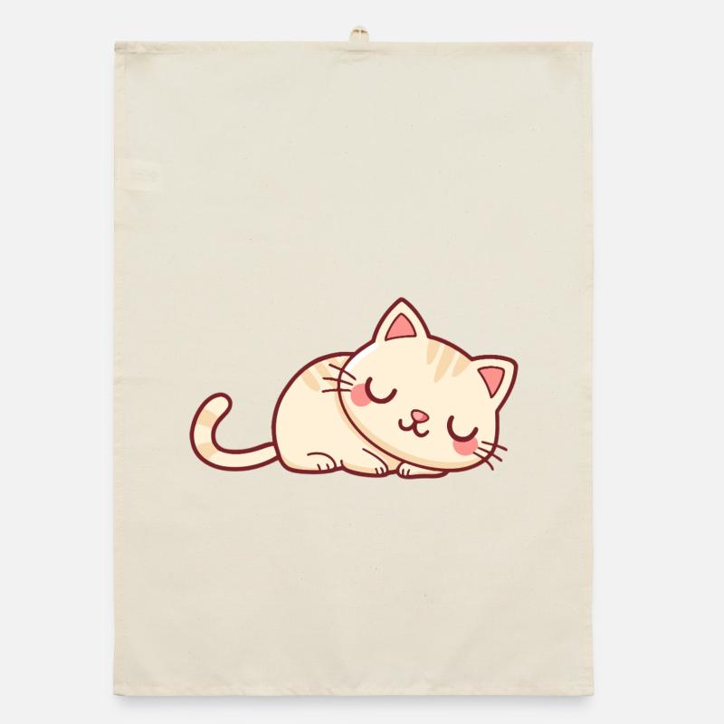 Soft Sleeper Kitten Organic dish towel