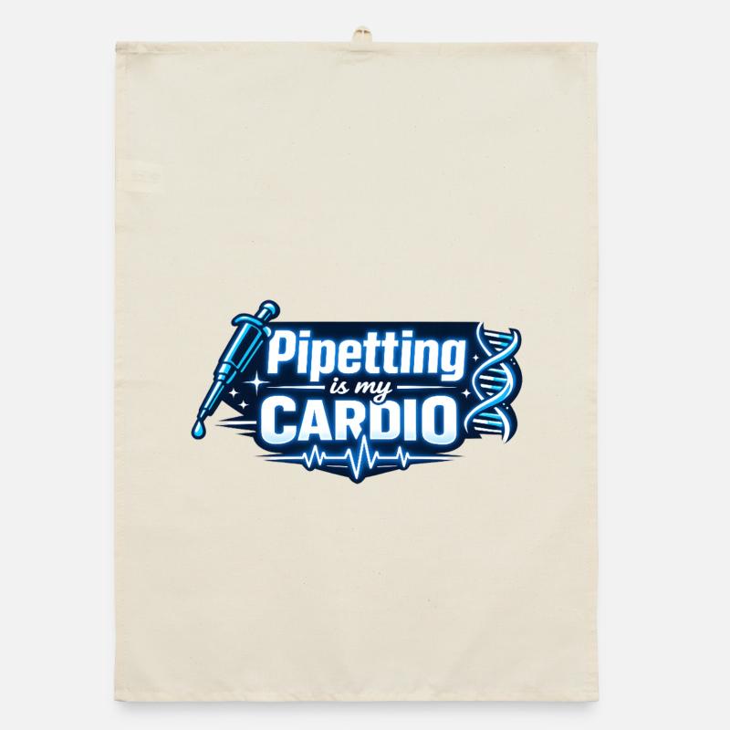 Le pipet est mon cardio Torchon bio