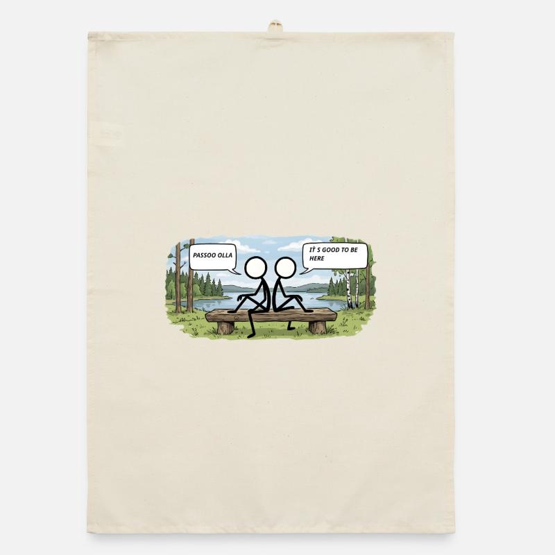 Savo Guys Duo 7 Lakescape bench discussion - Organic dish towel - nature