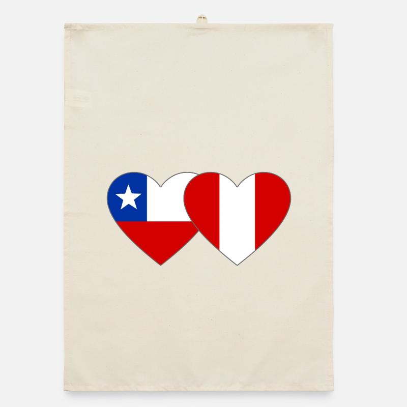 Chile_Peru_Flagge_Herz Torchon bio