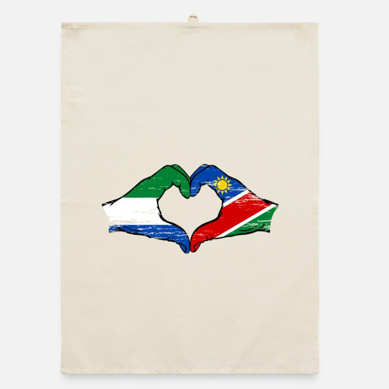 Sierra_Leone_Namibia_Flagge_Haende_Herzform_use Organic dish towel