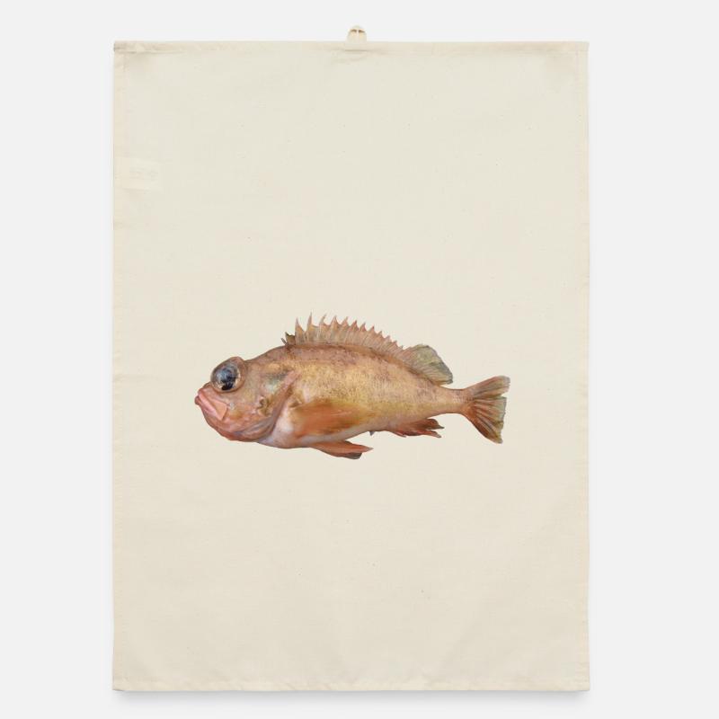 Fish Redfish Organic dish towel
