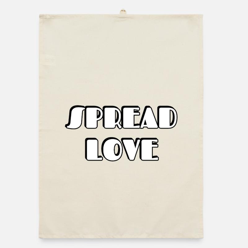 Diffusez l’amour du design typographique audacieux Torchon bio