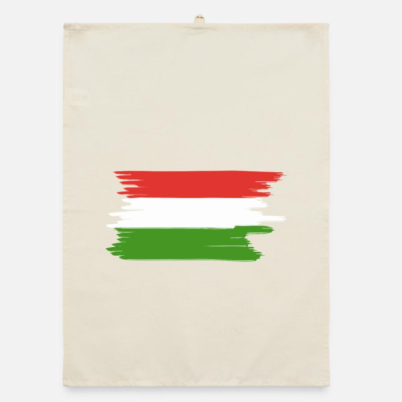 Vacances du drapeau hongrois Torchon bio