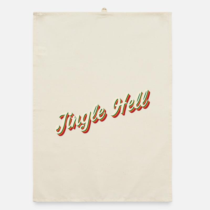 Jingle Hell Conception de Noël Torchon bio