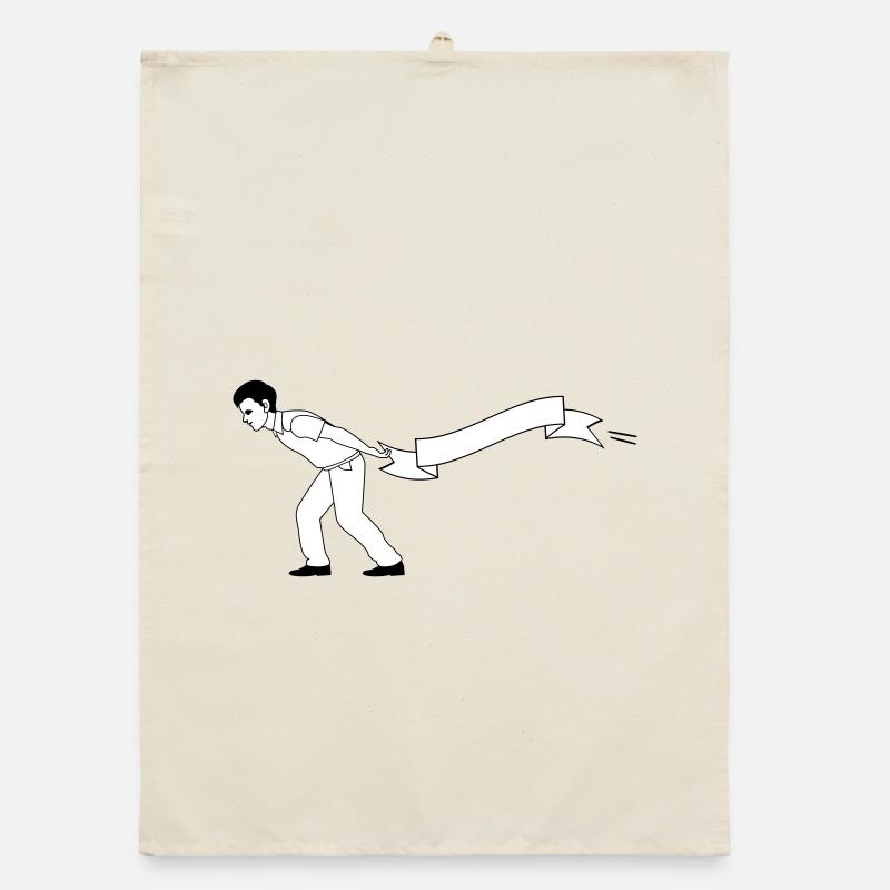 man pulls Banner | Bannerträger Organic Geschirrtuch