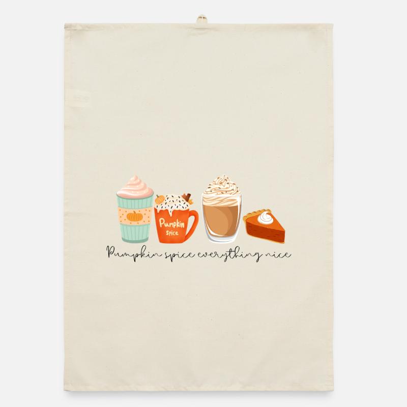☕ Pumpkin Spice Everything Nice 🎃 Organic Geschirrtuch
