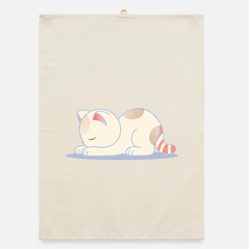 Sleeping Cat – Design for Inner Peace Organic dish towel