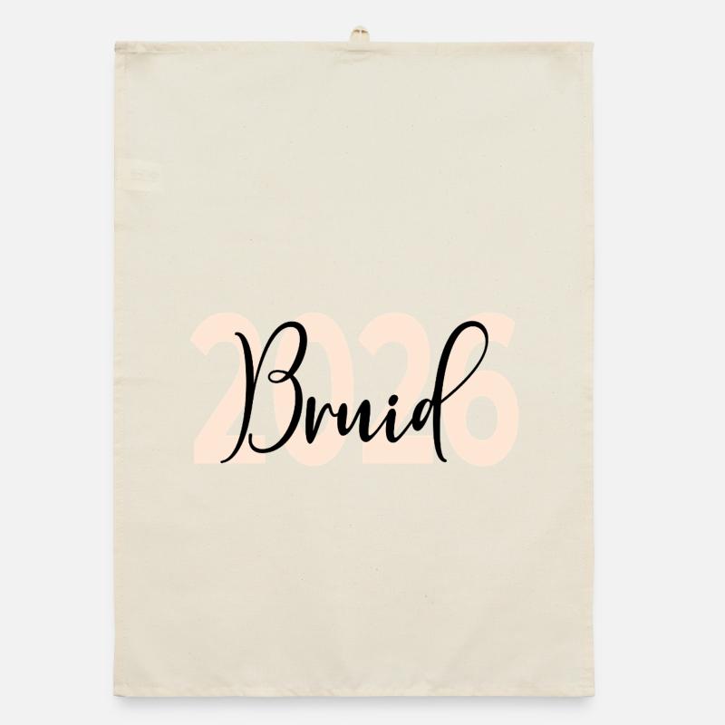 Bruiloft Bruid 2026 Organic dish towel