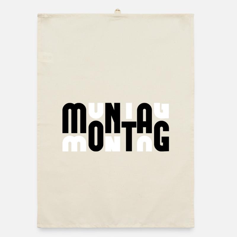 Monday Black/White Organic dish towel