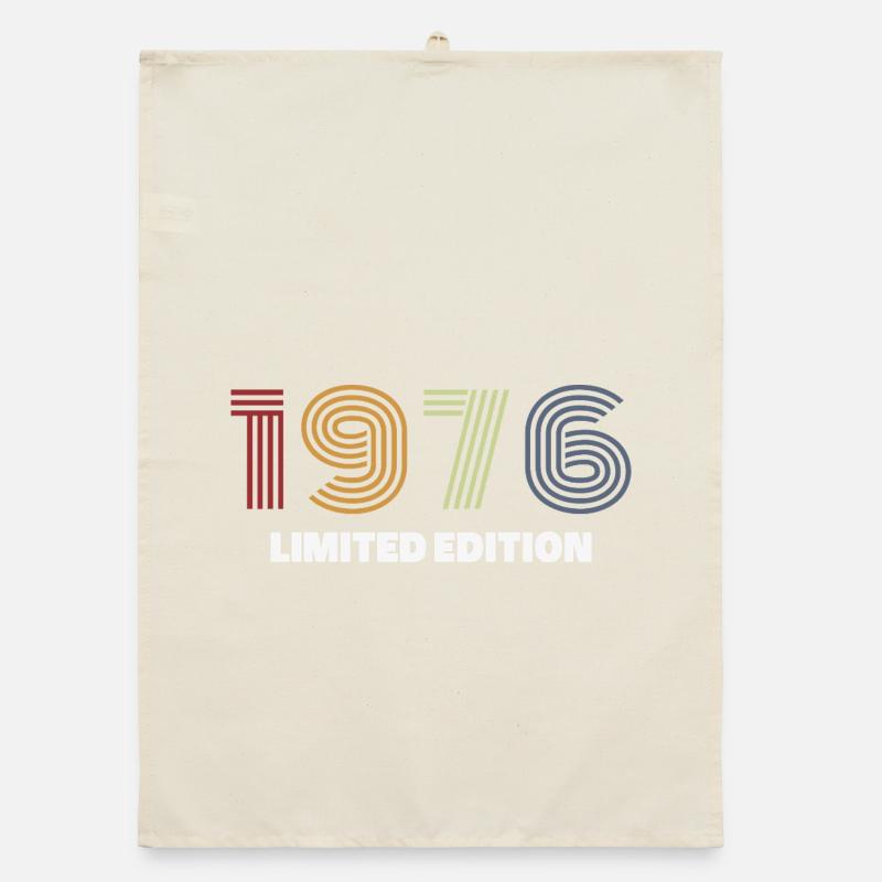 1976 Vintage Retro Geburtstagsgeschenk Organic Geschirrtuch
