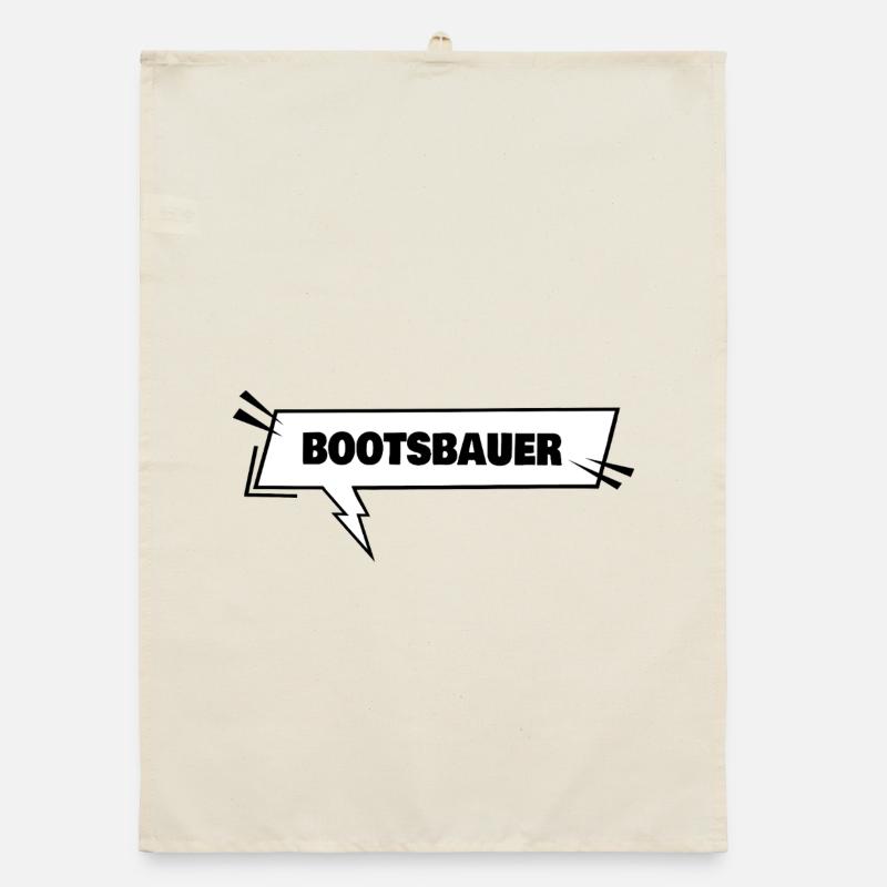 Bootsbauer als Bildung Organic Geschirrtuch