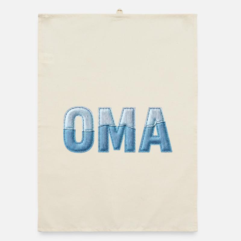 Granny Denim Lettering Patchwork Trend Organic dish towel