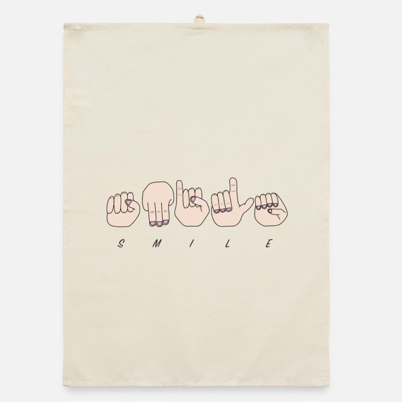 Gebärdensprache Organic Geschirrtuch