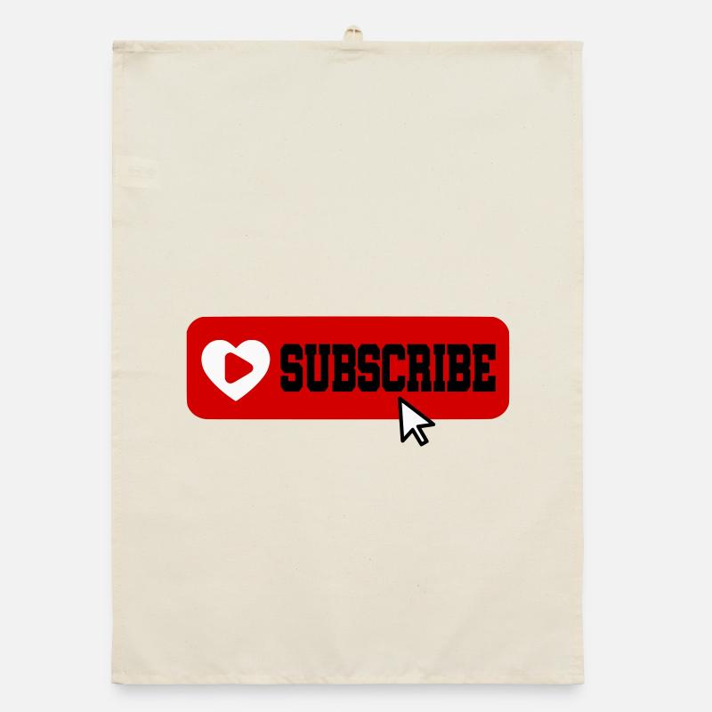 Fabulous YouTube Channel Subscribe Button Icon Organic dish towel
