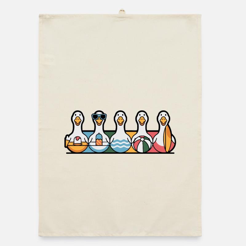 Rangée d’oies d’été Torchon bio