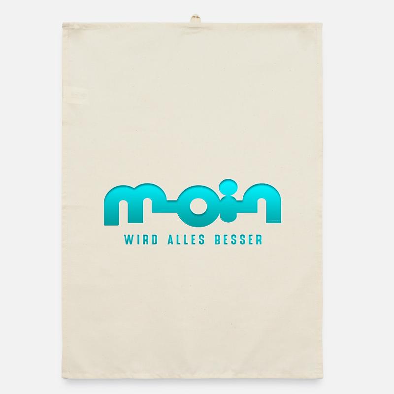 Moin wird alles besser - Organic Geschirrtuch - Natur