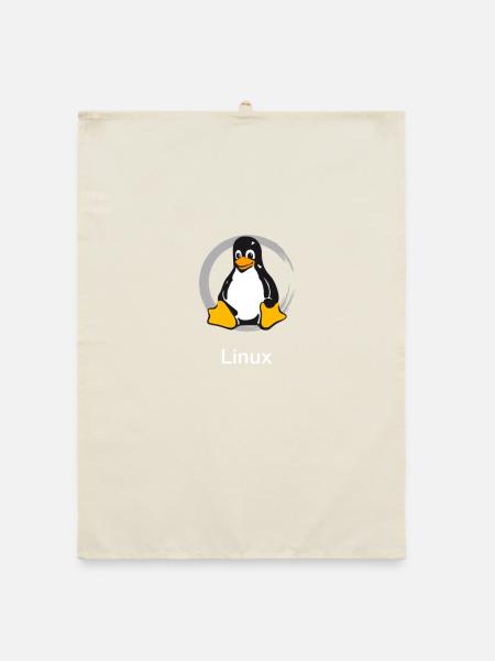 Pc computer Pinguin nerd geek Programmierer Admin - Organic Geschirrtuch - Natur - Vorne