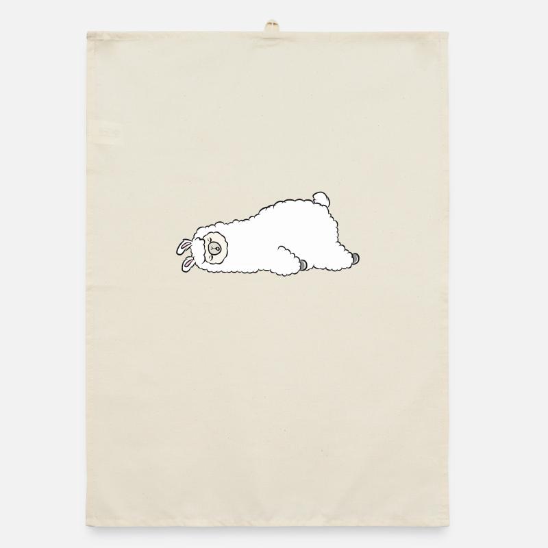 Sleeping llama Organic dish towel