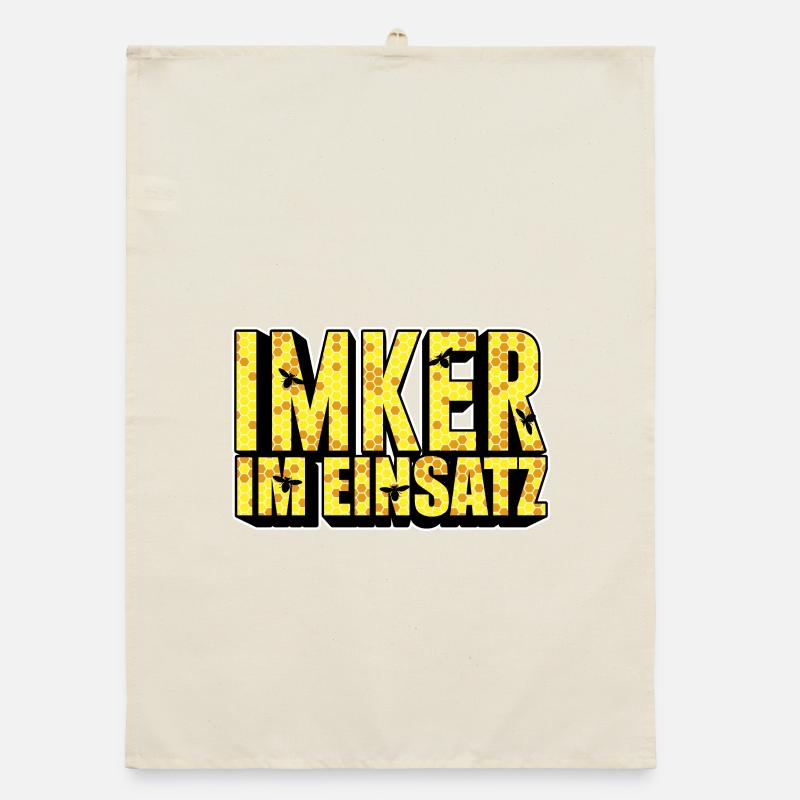 Imker im Einsatz Organic Geschirrtuch