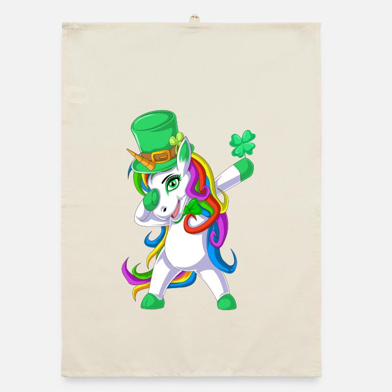Dabbing Einhorn St Patricks Tag Organic Geschirrtuch
