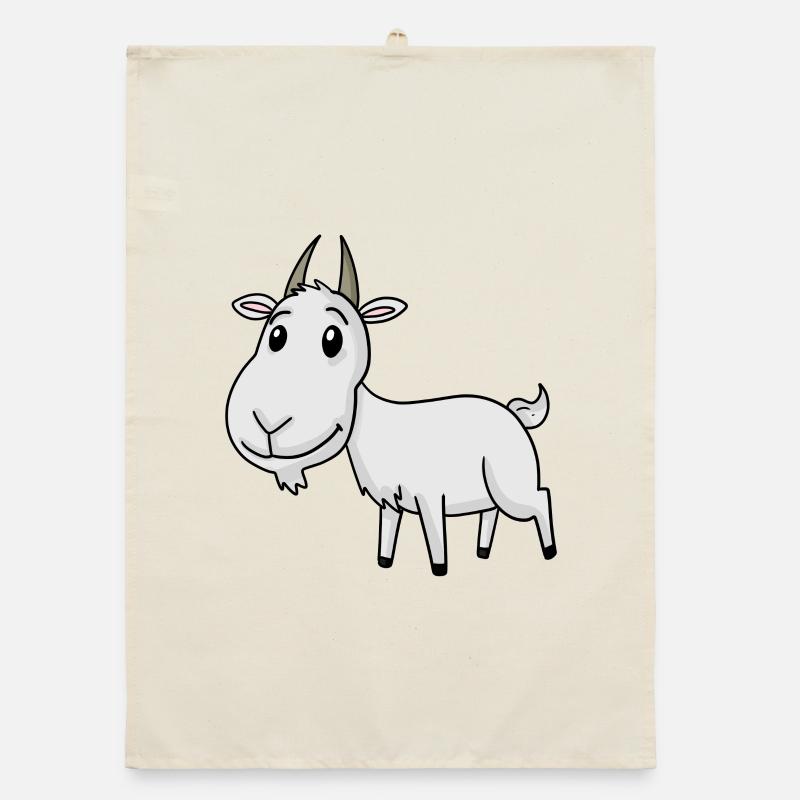 Cute Goat Organic dish towel