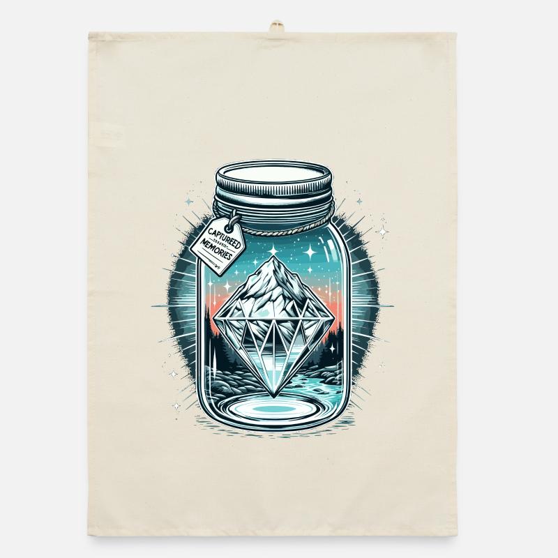 Diamant Eisberg im Einmachglas Organic Geschirrtuch