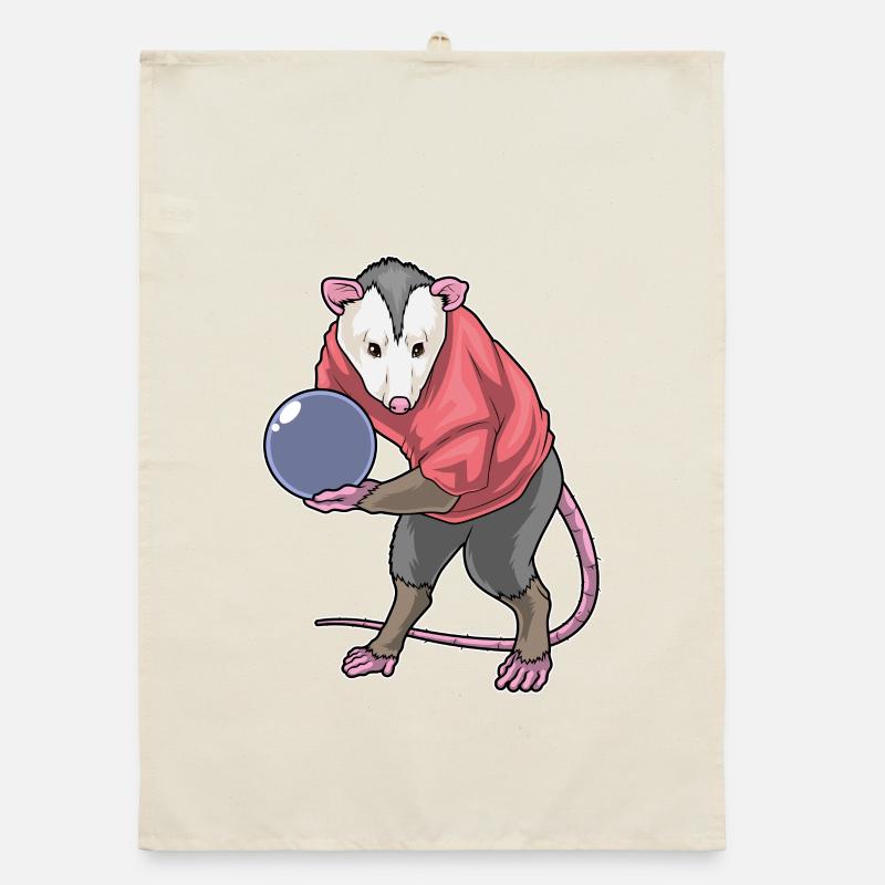 Beutelratte Bowling Bowlingkugel Organic Geschirrtuch