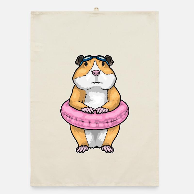 Natation de hamsters dans l’anneau d’été Torchon bio