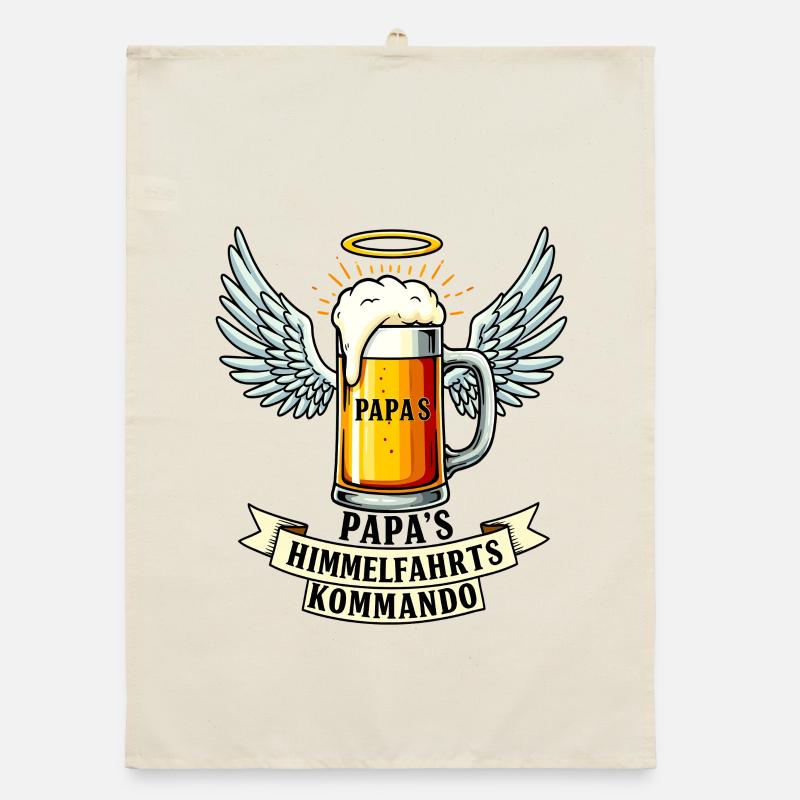 Dad's Ascension Command - Father's Day Beer Design Organic dish towel