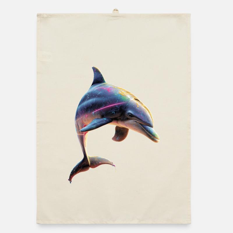 Dolphin Diver Dolphins Ocean Cute Dolphins Dolphin Organic dish towel