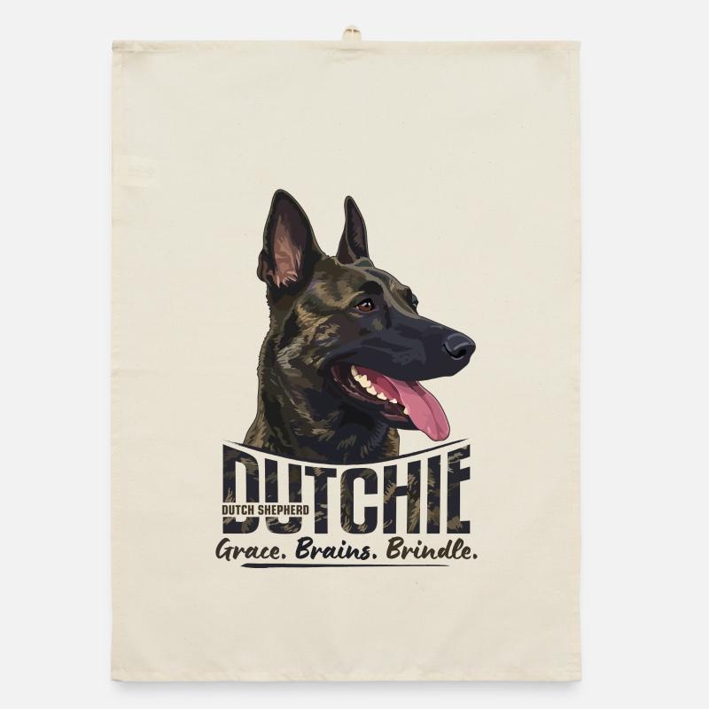 Dutchie - Holländischer Schäferhund Organic Geschirrtuch