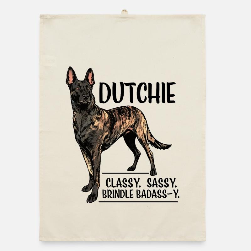 Dutchie - Holländischer Schäferhund Organic Geschirrtuch