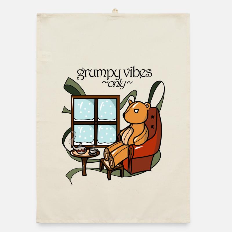 Grumpy Bear Organic dish towel