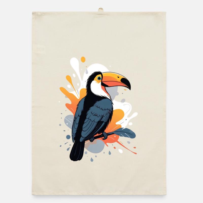 Explosion de couleur du toucan Torchon bio