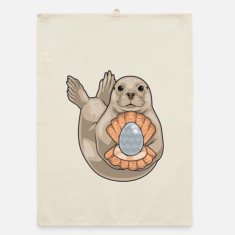 Seal Easter Pearl Organic dish towel
