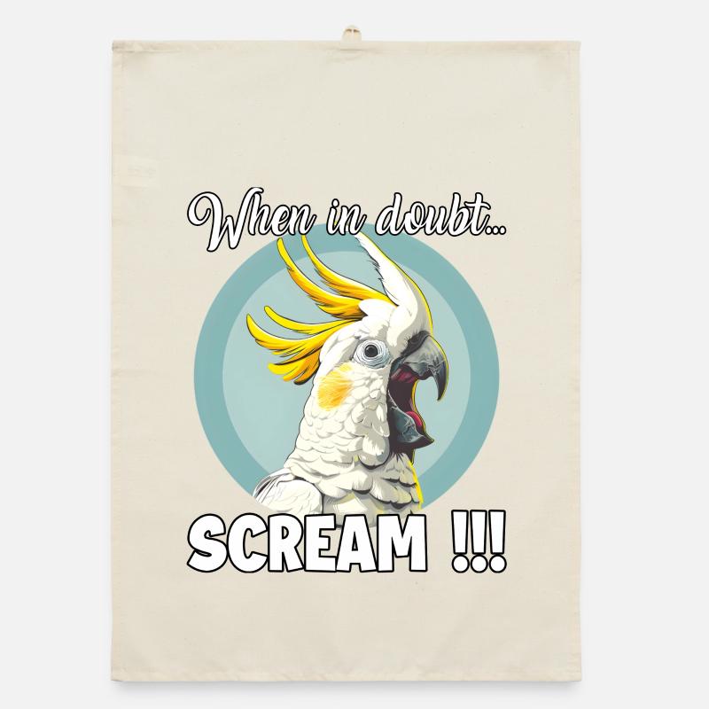 Creative gift for cockatoo and bird lovers Organic dish towel
